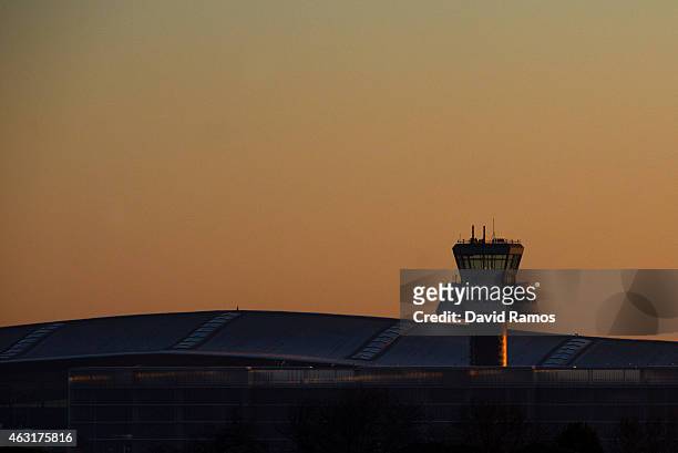 Aena operated Barcelona - El Prat International Airport is seen at sunrise on February 10, 2015 in Barcelona, Spain. Shares in state-controlled...