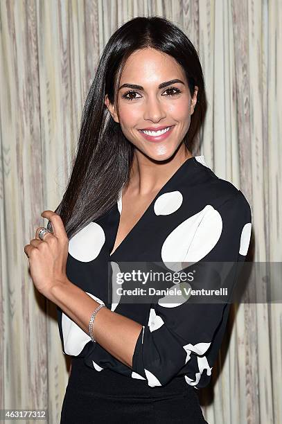 Actress Rocio Munoz Morales attends Sanremo 2015 Day 2 Photocall during the 65th Festival della Canzone Italiana 2015 at Teatro Ariston on February...