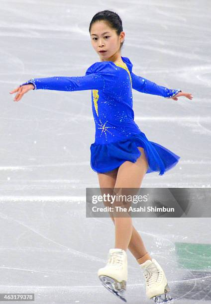 Satoko Miyahara of Japan in action during a official practice session ahead of the ISU Figure Skating Four Continents Championships at Mokdong Ice...