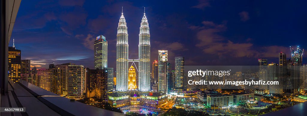 Panoramic View of Petronas Twin Towers