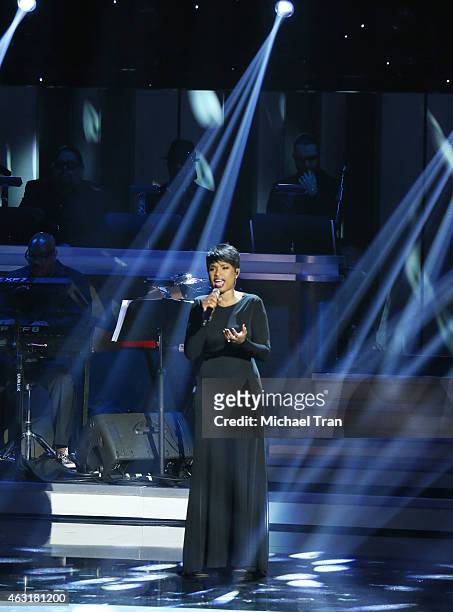 Jennifer Hudson performs onstage during the Stevie Wonder: Songs In The Key Of Life - An All-Star GRAMMY Salute held at Nokia Theatre L.A. Live on...