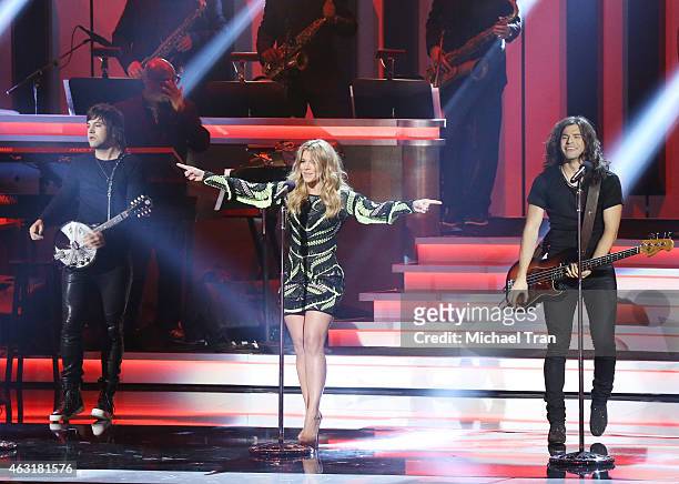 The Band Perry perform onstage during the Stevie Wonder: Songs In The Key Of Life - An All-Star GRAMMY Salute held at Nokia Theatre L.A. Live on...