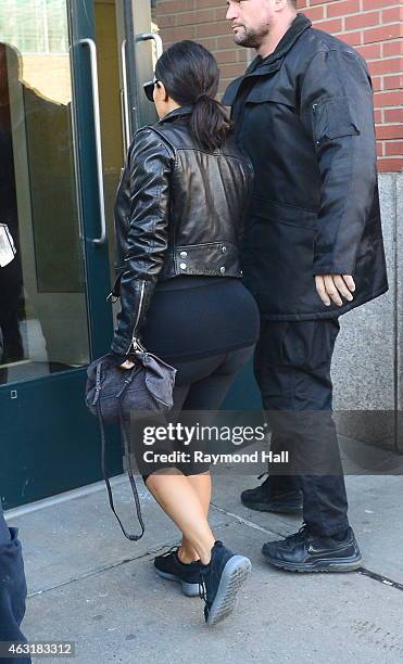 Kim Kardashian is seen at GYM in Soho on February 11, 2015 in New York City.