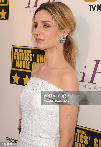 Annabelle Wallis attends the19th Annual Critics' Choice Movie Awards at Barker Hangar on January 16, 2014 in Santa Monica, California.