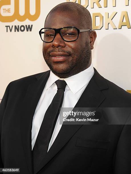 Steve McQueen attends the19th Annual Critics' Choice Movie Awards at Barker Hangar on January 16, 2014 in Santa Monica, California.