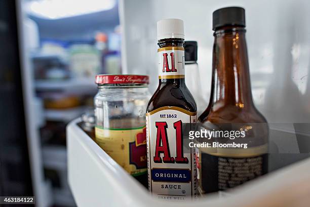 Bottle of Kraft Foods Group Inc. A.1. Steak sauce is arranged for a photograph in Tiskilwa, Illinois, U.S., on Tuesday, Feb. 10, 2015. Kraft Foods...