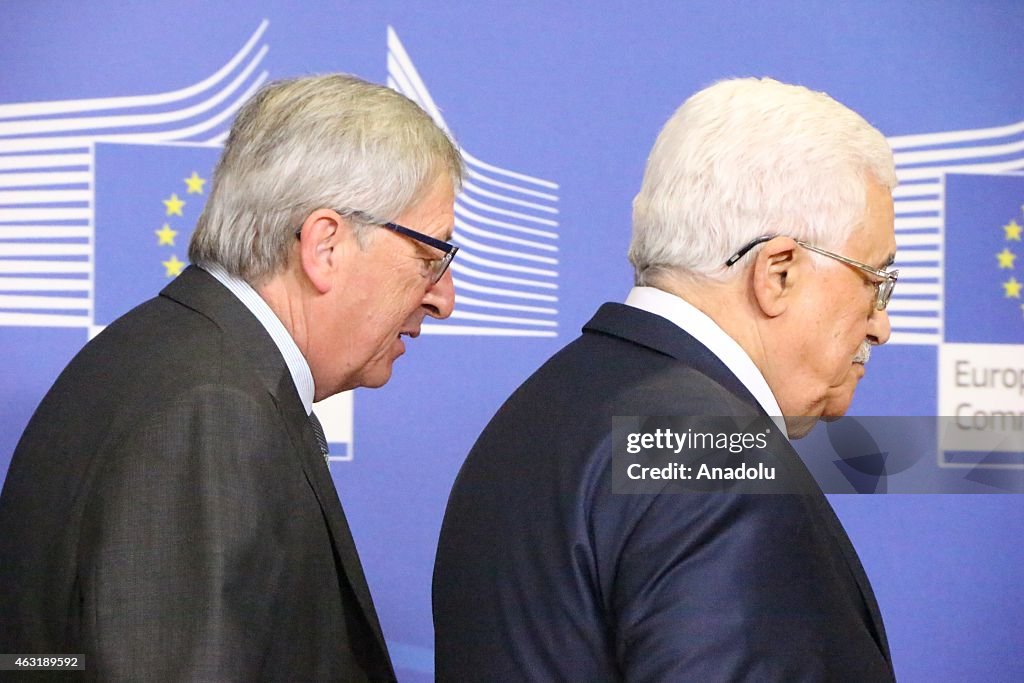 Mahmoud Abbas - Jean-Claude Juncker Meeting in Brussels