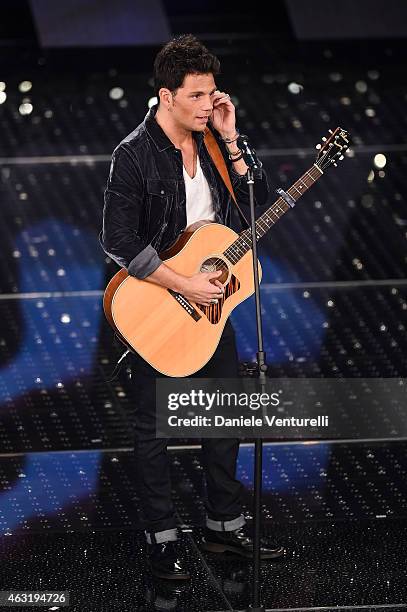 Enrico Nigiotti attends second night 65th Festival di Sanremo 2015 at Teatro Ariston on February 11, 2015 in Sanremo, Italy.