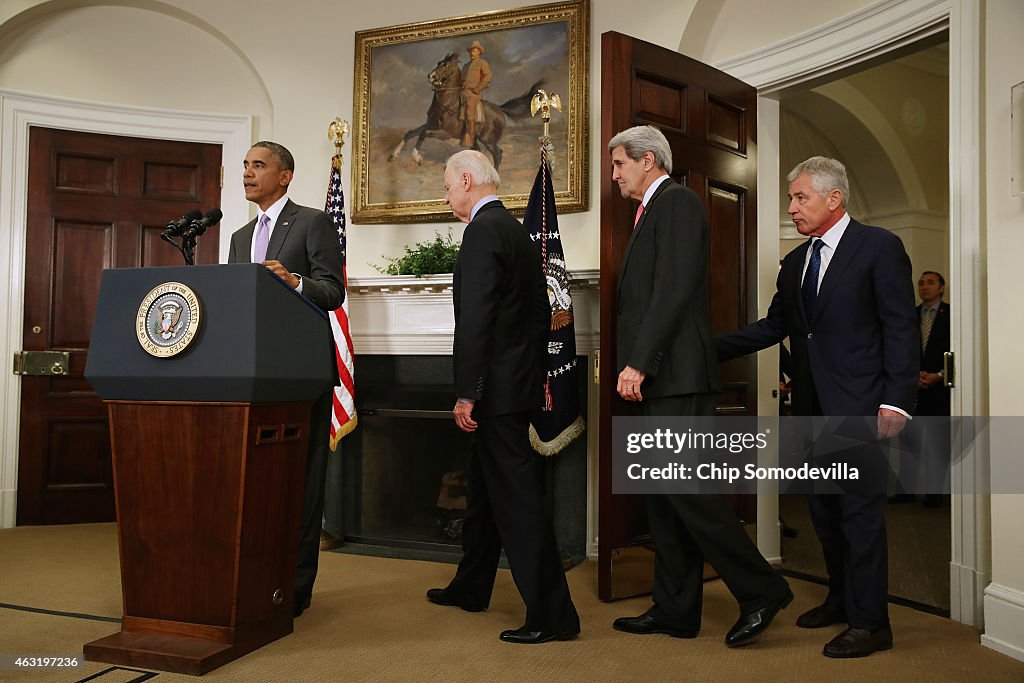 President Obama Delivers Statement On Legislation Authorizing Military Force Against ISIS