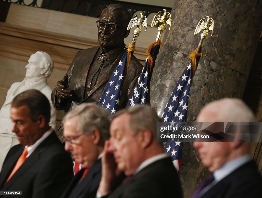 Senate And House Leaders Hold Dedication Ceremony For Statue Of Former AZ Senator Barry Goldwater