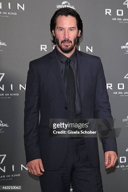 Keanu Reeves attends the '47 Ronin' photocall at Hotel Bayerischer Hof on January 17, 2014 in Munich, Germany.
