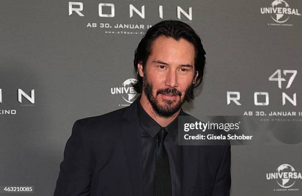 Keanu Reeves attends the '47 Ronin' photocall at Hotel Bayerischer Hof on January 17, 2014 in Munich, Germany.