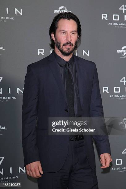 Keanu Reeves attends the '47 Ronin' photocall at Hotel Bayerischer Hof on January 17, 2014 in Munich, Germany.