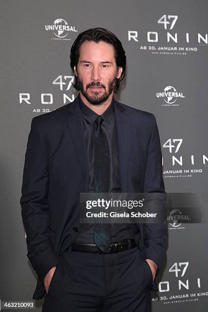 Keanu Reeves attends the '47 Ronin' photocall at Hotel Bayerischer Hof on January 17, 2014 in Munich, Germany.