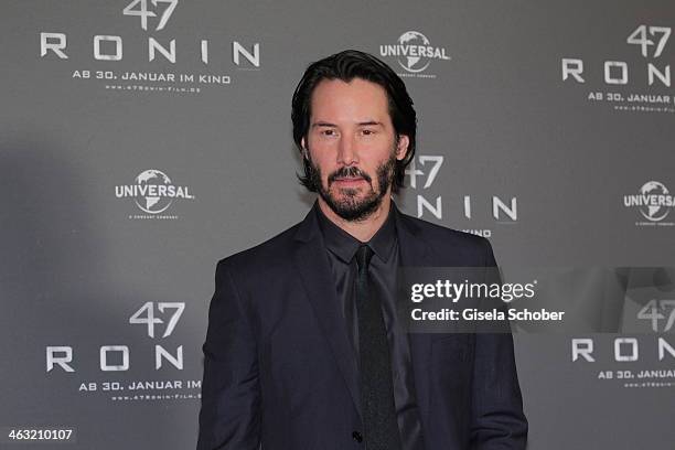 Keanu Reeves attends the '47 Ronin' photocall at Hotel Bayerischer Hof on January 17, 2014 in Munich, Germany.