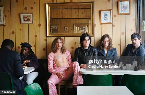 Glam rock band The Darkness are photographed for Trash on May 6, 2003 in London, England.