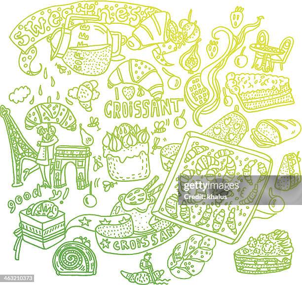 sweets background - chewy cookie stock illustrations