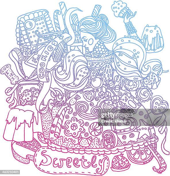 sweets background - jello stock illustrations