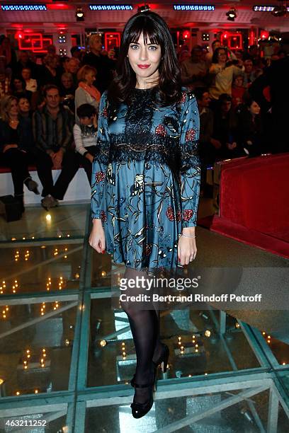Singer Nolwenn Leroy presents her Acoustic Tour during the 'Vivement Dimanche' French TV Show. Held at Pavillon Gabriel on February 11, 2015 in...