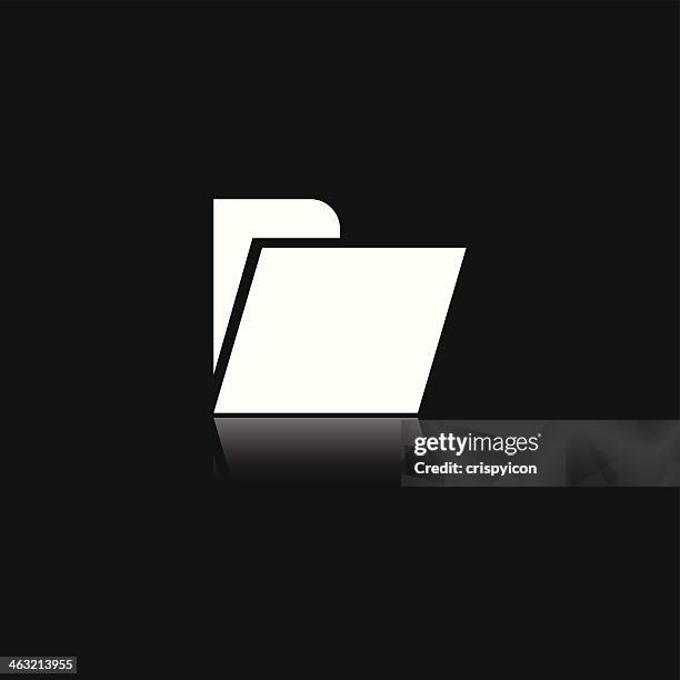 folder icon - open manilla folder stock illustrations
