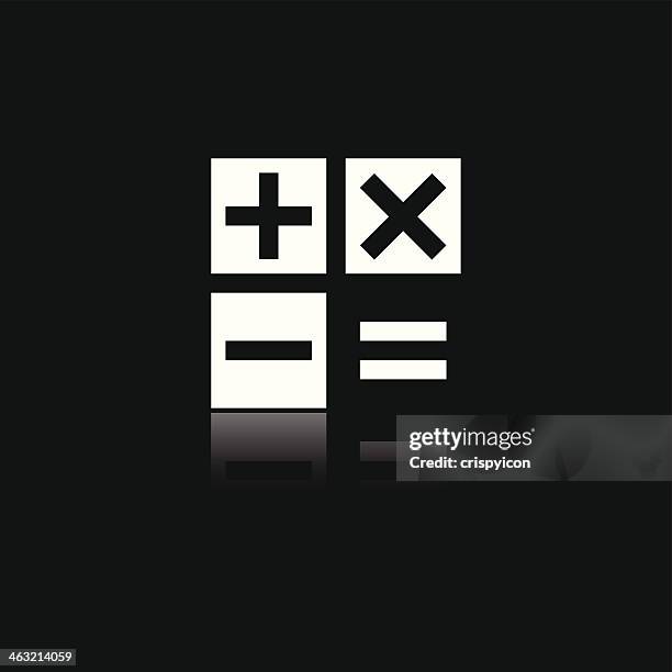 calculator icon - equal sign stock illustrations
