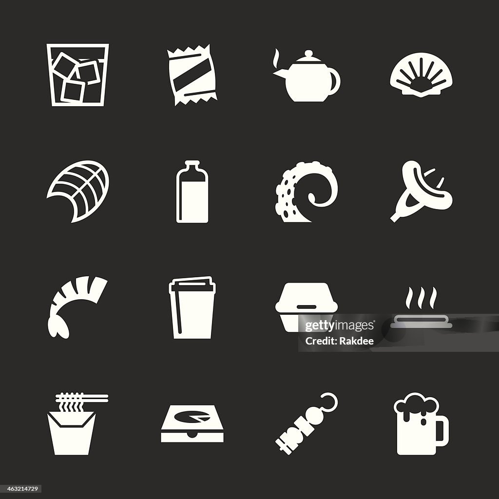 Food and Drink Icons Set 4 - White Series