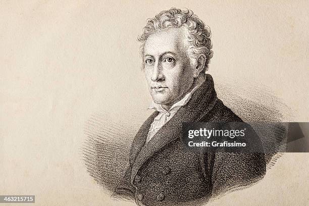 german writer johann wolfgang von goethe - scriptwriter stock illustrations