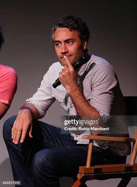 Taika Waititi attends The Apple Store Soho Presents Meet the Filmmakers: Jemaine Clement and Taika Waititi, "What We Do in the Shadows" at Apple...