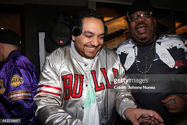 Cipha Sounds and Big Kap spin at the Starter Clubhouse Times Square 'Look For The Stars' party at Paramount Hotel on January 16, 2014 in New York...