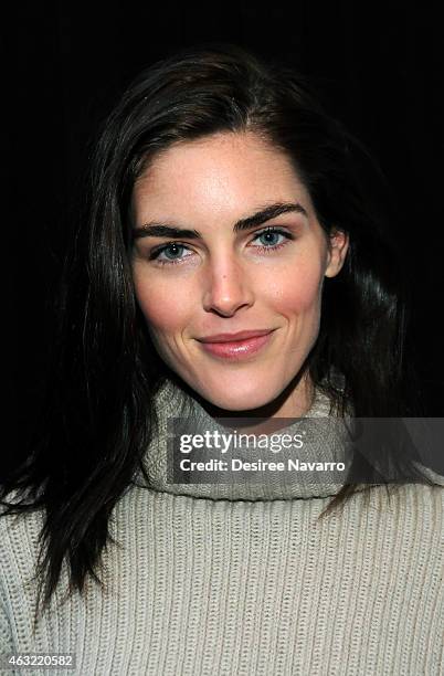 Model Hilary Rhoda attends FRAME Denim Presentation Mercedes-Benz Fashion Week Fall 2015 on February 11, 2015 in New York City.