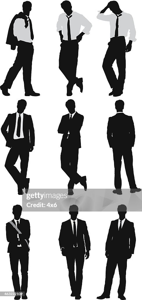 Businessman in various poses