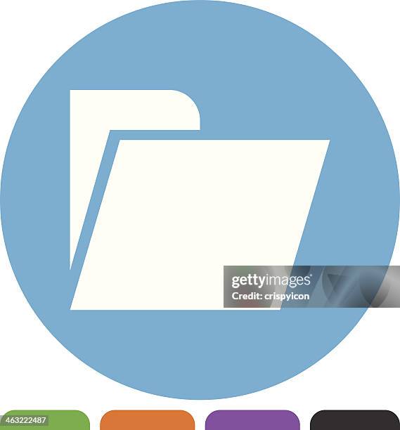 folder icon - open manilla folder stock illustrations