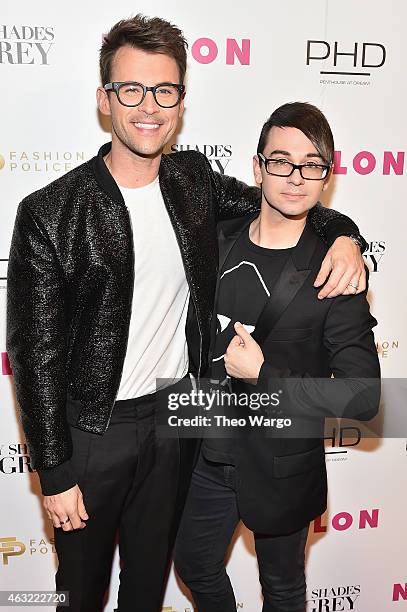 Brad Goreski and designer Christian Siriano attend E!, "Fashion Police" and NYLON kick-off New York Fashion Week with a 50 Shades of Fashion event in...