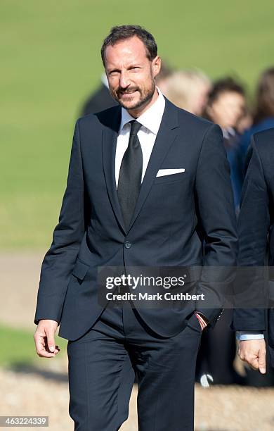 Prince Haakon of Norway visits Holkham Hall for the opening of the Sheringham Shoal offshore Wind Farm off the coast of Norfolk on September 27, 2013...