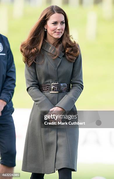 Catherine, Duchess of Cambridge attends the official launch of The Football Association's National Football Centre at St George's Park on October 9,...