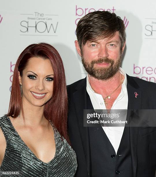 Jessica-JaneClement and Lee Stafford attend Breast Cancer Care's Fashion Show to kick off Breast Cancer Awareness Month at Grosvenor House, on...