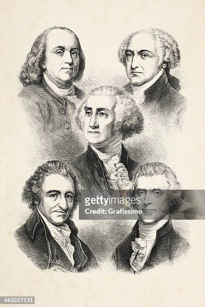 Gravieren fünf Präsidenten der USA 1850