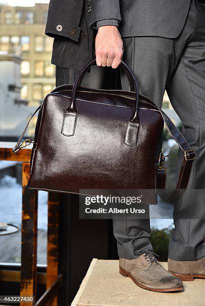 Bag detail at the Gilded Age presentation at Mercedes-Benz Fashion Week Fall 2015 on February 11, 2015 in New York City.