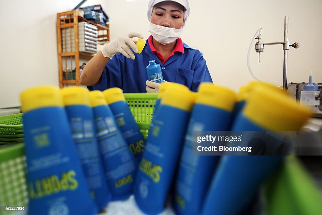 Production Of Personal Care Products Inside A Vera Allied Manufacturing Co. Plant Ahead Of Fourth-Quarter GDP Figures