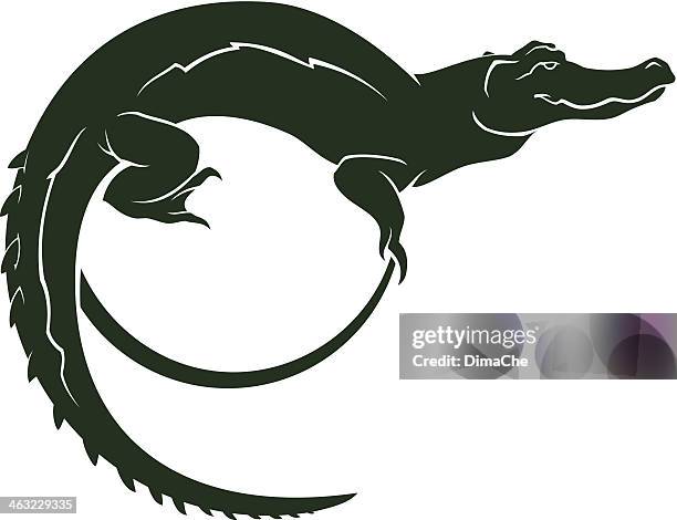 crocodile symbol - crocodile stock illustrations