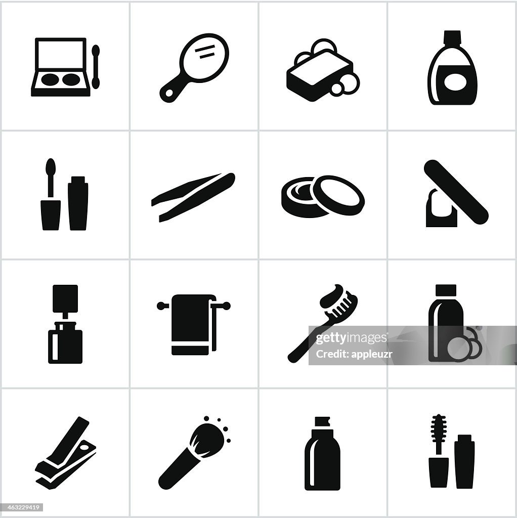 Black Personal Care Icons