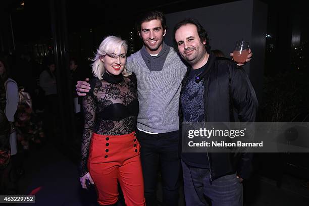 Designer Estel Day, Swen Temmel and designer Mark Tango attend E!, "Fashion Police" and NYLON kick-off New York Fashion Week with a 50 Shades Of...