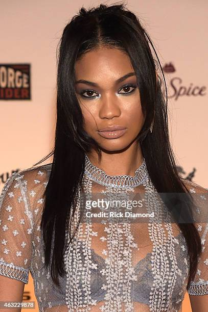 Chanel Iman attends the Sports Illustrated 2015 Swimsuit Takes Over Nashville With Kings of Leon event on February 11, 2015 in Nashville, Tennessee.