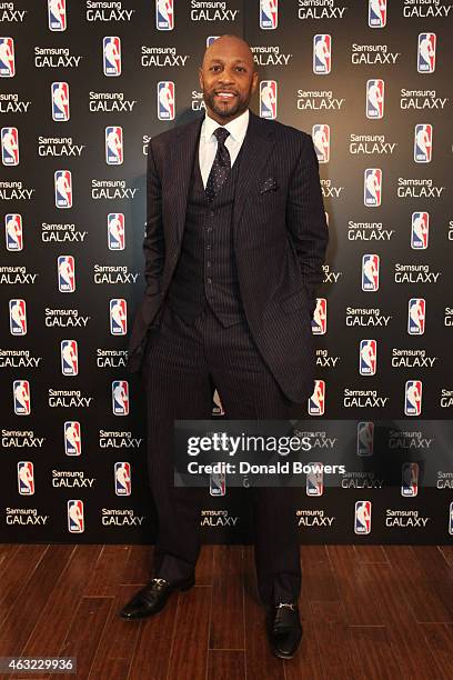 Alonzo Mourning attends the Samsung Galaxy Studio during NBA All Star 2015 on February 11, 2015 in New York City.