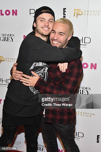 Musicians Alexander DeLeon and Pete Wentz attend E!, "Fashion Police" and NYLON kick-off New York Fashion Week with a 50 Shades of Fashion event in...