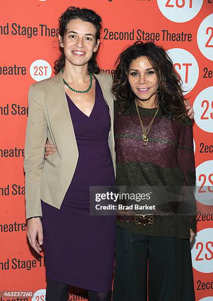 Quiara Alegria Hudes and Daphne Rubin-Vega attnd the "Between Riverside And Crazy" Off Broadway Opening Night - After Party at Four at Yotel on...