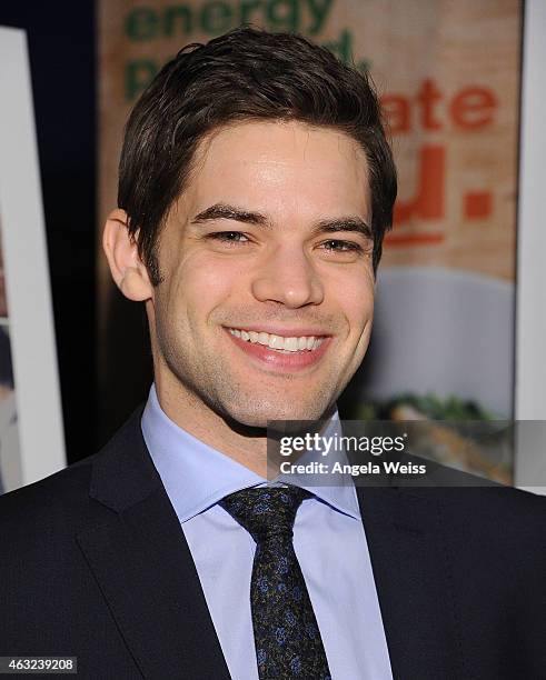 Actor Jeremy Jordan attends the premiere of RADiUS' 'The Last Five Years' at ArcLight Hollywood on February 11, 2015 in Hollywood, California.