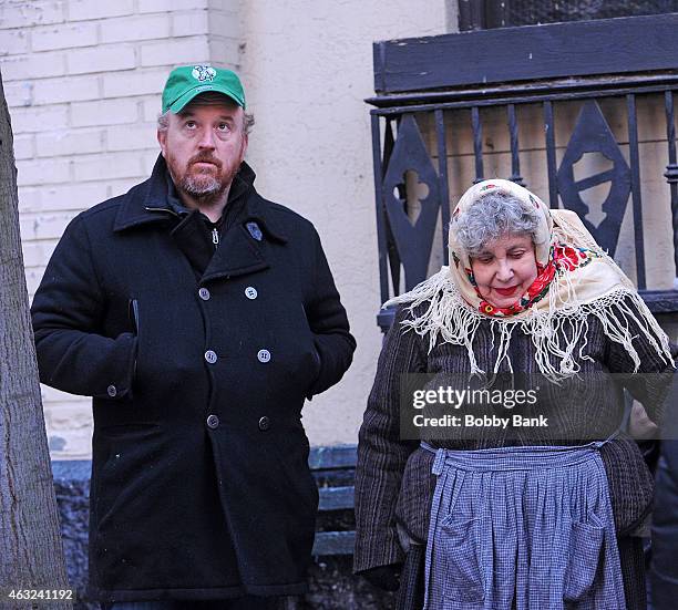 Director/comedian/actor Louis C.K. On the set of "Louie" filming on February 11, 2015 in New York City.