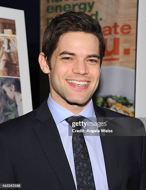 Actor Jeremy Jordan attends the premiere of RADiUS' 'The Last Five Years' at ArcLight Hollywood on February 11, 2015 in Hollywood, California.