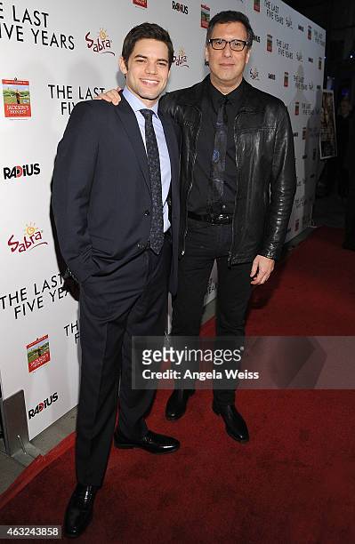 Actor Jeremy Jordan and director Richard LaGravenese attend the premiere of RADiUS' 'The Last Five Years' at ArcLight Hollywood on February 11, 2015...